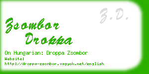 zsombor droppa business card